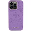 Guess Leather 4G Stamped hátlap, tok iPhone 15 Pro Max, lila