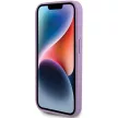 Guess Leather 4G Stamped hátlap, tok iPhone 15 Pro Max, lila