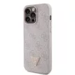 Guess GUHCP15XP4TDPP iPhone 15 Pro Max 6.7" rózsaszín/rózsaszín keménytok bőr 4G Diamond Triangle