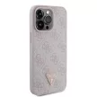Guess GUHCP15XP4TDPP iPhone 15 Pro Max 6.7" rózsaszín/rózsaszín keménytok bőr 4G Diamond Triangle