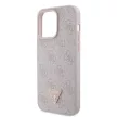 Guess GUHCP15XP4TDPP iPhone 15 Pro Max 6.7" rózsaszín/rózsaszín keménytok bőr 4G Diamond Triangle