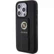 Guess Grip Stand 4G Saffiano Strass hátlap, tok iPhone 15 Pro Max, fekete