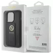 Guess Grip Stand 4G Saffiano Strass hátlap, tok iPhone 15 Pro Max, fekete