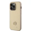 Guess iPhone 15 Pro Max PU 4G Strass Metal Logo (GUHCP15XPS4DGPD) hátlap, tok, arany