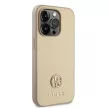 Guess iPhone 15 Pro Max PU 4G Strass Metal Logo (GUHCP15XPS4DGPD) hátlap, tok, arany