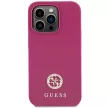 Guess GUHCP15XPS4DGPP iPhone 15 Pro Max 6.7" hátlap, tok Strass Metal Logo, rózsaszín
