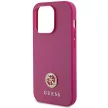 Guess GUHCP15XPS4DGPP iPhone 15 Pro Max 6.7" hátlap, tok Strass Metal Logo, rózsaszín