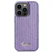 Guess Sequin Script Metal hátlap, tok iPhone 15 Pro Max, lila