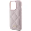 Guess Quilted Metal Logo hátlap, tok iPhone 15 Pro Max, rózsaszín