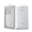 Guess GUHCP16LP4TDPP iPhone 16 Pro 6.3" różowy/pink keménytok bőr 4G háromszög Strass MagSafe