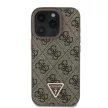Guess GUHCP16LP4TDPW iPhone 16 Pro 6.3" brązowy/barna keménytok bőr 4G háromszög Strass MagSafe