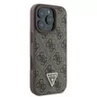 Guess GUHCP16LP4TDPW iPhone 16 Pro 6.3" brązowy/barna keménytok bőr 4G háromszög Strass MagSafe