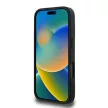 Guess GUHCP16LPSQQSQSK iPhone 16 Pro 6.3" fekete keménytok steppelt fém logóval