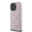Guess GUHCP16LPSQQSQSP iPhone 16 Pro 6.3" różowy/pink keménytok steppelt fém logóval