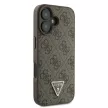 Guess GUHCP16SP4TDPW iPhone 16 6.1" brązowy/barna keménytok bőr 4G háromszög Strass MagSafe