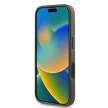 Guess GUHCP16SP4TDPW iPhone 16 6.1" brązowy/barna keménytok bőr 4G háromszög Strass MagSafe