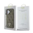 Guess GUHCP16SP4TDPW iPhone 16 6.1" brązowy/barna keménytok bőr 4G háromszög Strass MagSafe