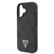 Guess GUHCP16SP4TDSCPK iPhone 16 6.1" fekete bőr keménytok bőr fém logó Strass kereszt testrész