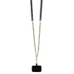 Guess GUHCP16SP4TDSCPK iPhone 16 6.1" fekete bőr keménytok bőr fém logó Strass kereszt testrész