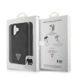 Guess GUHCP16SP4TDSCPK iPhone 16 6.1" fekete bőr keménytok bőr fém logó Strass kereszt testrész