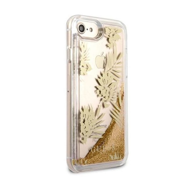 Guess Palm Springs Glitter Liquid iPhone 6/6S/7/8/SE (2020) (GUHCP7GLUPRG) hátlap, tok, arany