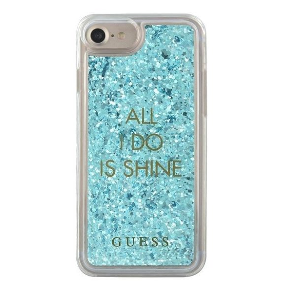 Guess Glitter Party Hard iPhone 6/6S/7/8/SE (2020) (GUHCP7GLUQBL) hátlap, tok, kék