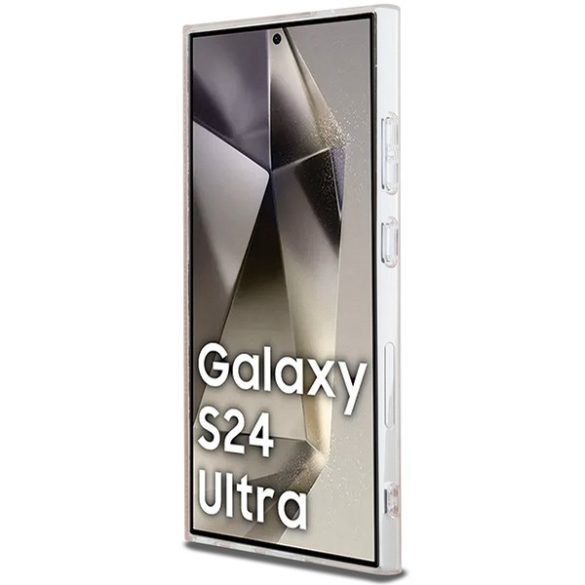 Guess Samsung Galaxy S24 Ultra IML 4G Gold Stripe (GUHCS24LH4PSEGP) hátlap, tok, rózsaszín
