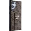 Guess GUHCS24LPGS4TDW Grip Stand 4G Triangle Strass Samsung Galaxy S24 Ultra hátlap, tok, barna