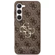 Guess 4G Big Metal Logo hátlap, tok Samsung Galaxy S24 GUHCS24S4GMGBR, barna