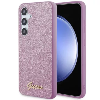   Guess Glitter Script hátlap, tok Samsung Galaxy S24 GUHCS24SHGGSHU, lila