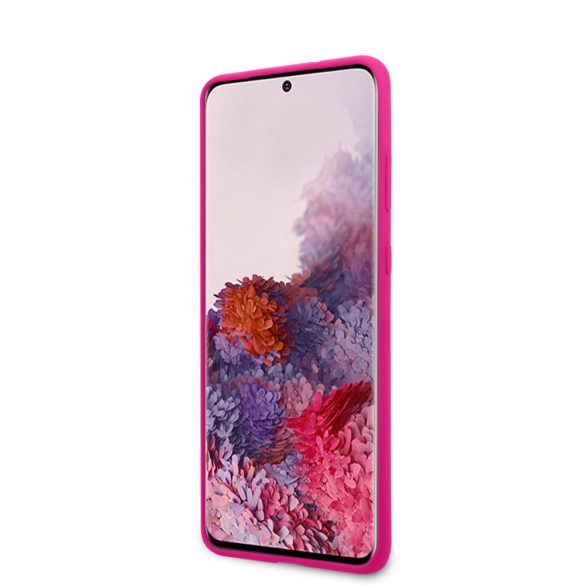 Guess Samsung Galaxy S20 Silicone 4G Tone On Tone (GUHCS62LS4GFU) hátlap, tok, pink