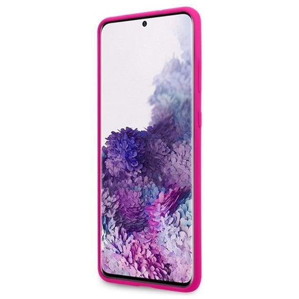 Guess Samsung Galaxy S20 Plus Silicone 4G Tone On Tone (GUHCS67LS4GFU) hátlap, tok, pink