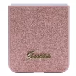 Guess Glitter Script hátlap, tok Samsung Galaxy Z Flip 5, rózsaszín