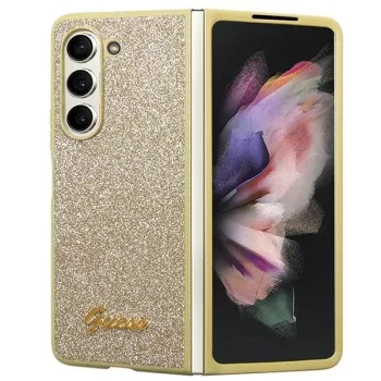   Guess Glitter Script hátlap, tok Samsung Galaxy Z Fold 5, arany