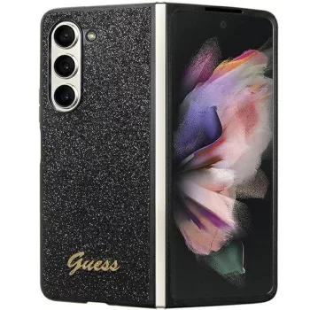   Guess Glitter Script hátlap, tok Samsung Galaxy Z Fold 5, fekete
