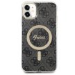 Guess GUHMN61H4STK iPhone 11 6.1" hátlap, tok 4G MagSafe, fekete