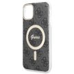Guess GUHMN61H4STK iPhone 11 6.1" hátlap, tok 4G MagSafe, fekete