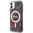 Guess GUHMN61HCFWSA iPhone 11/Xr 6.1" hátlap, tok Flower MagSafe, zöld