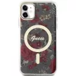 Guess GUHMN61HCFWSA iPhone 11/Xr 6.1" hátlap, tok Flower MagSafe, zöld