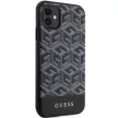 Guess GUHMN61HGCFFSEK Gcube MagSafe iPhone 11/Xr 6.1", hátlap, tok, fekete