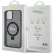 Guess GUHMP12MHRSGSK Script Glitter MagSafe iPhone 12/12 Pro 6.1" hátlap, tok, fekete