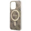 Guess GUHMP13LH4STW iPhone 13 Pro/13 6.1" hátlap, tok 4G MagSafe, barna