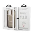 Guess Gold Outline Translucent MagSafe hátlap, tok iPhone 13 Pro/iPhone 13, fekete
