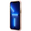 Guess GUHMP13LHTCMP iPhone 13 Pro/13 6.1" hátlap, tok Gold Outline Translucent MagSafe, rózsaszín