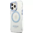 Guess GUHMP13LHTRMB Metal Outline MagSafe iPhone 13 Pro/13 6,1", tok, kék