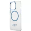 Guess GUHMP13LHTRMB Metal Outline MagSafe iPhone 13 Pro/13 6,1", tok, kék