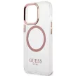 Guess GUHMP13LHTRMP Metal Outline MagSafe iPhone 13 Pro/13 6,1", tok, rózsaszín
