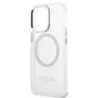 Guess Metal Outline MagSafe hátlap, tok iPhone 13 Pro/iPhone 13, ezüst
