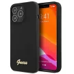 Guess GUHMP13LLSLMGBK iPhone 13 Pro/13 6.1" hátlap, tok Silicone Script Gold Logo MagSafe, fekete