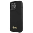 Guess GUHMP13LLSLMGBK iPhone 13 Pro/13 6.1" hátlap, tok Silicone Script Gold Logo MagSafe, fekete